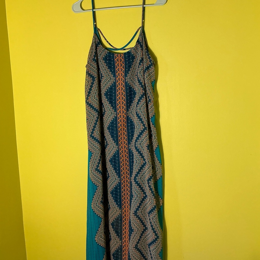 Bisou Bisou Michele Boho Long Maxi Dress Festival Dress